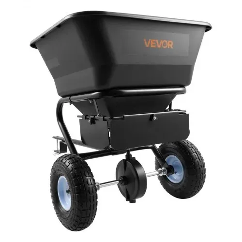 VEVOR Streuwagen 38,6 kg Fassungsvermögen, Schleuderstreuer Anhängestreuer 3 m Streubreite, Streuanhänger mit 25,4 cm Reifen, einstellbare Streumenge, Rasenstreuer für Saatgut, Dünger & Streusalz – Bild 9