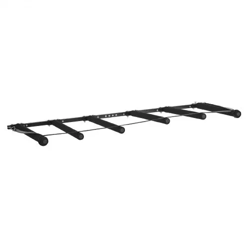 VEVOR Surfbrett-Wandhalterung (5 Ebenen) vertikales Surfbrett-Rack Aufhänger zur Aufbewahrung & Präsentation, verstellbarer Organizer für Kiteboards Shortboards Skier Snowboards Schwarz – Bild 9