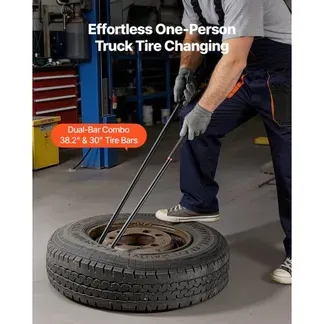 VEVOR Reifenmontiergerät Manueller Reifenwechsler 2 Stk. Metall Reifenheber 97 & 76,5 cm Reifenmontierhebel zur Montage Demontage für Outdoor Mobile Autoreparaturen von Universalen Fahrzeugtypen VEVOR Reifenmontiergerät Manueller Reifenwechsler 2 Stk. Metall Reifenheber 97 & 76,5 cm Reifenmontierhebel zur Montage Demontage für Outdoor Mobile Autoreparaturen von Universalen Fahrzeugtypen