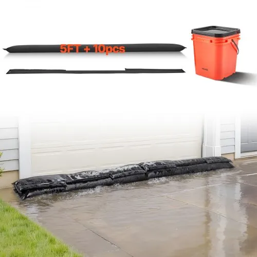 VEVOR Sandsäcke (sandfrei) 10-tlg. (153 x 21 cm) Hochwasserbarriere Hochwasserschutz, Überschwemmungsschutzsäcke für Haus Tür Keller Garage Hochwassersäcke inkl. Eimer VEVOR Sandsäcke (sandfrei) 10-tlg. (153 x 21 cm) Hochwasserbarriere Hochwasserschutz, Überschwemmungsschutzsäcke für Haus Tür Keller Garage Hochwassersäcke inkl. Eimer
