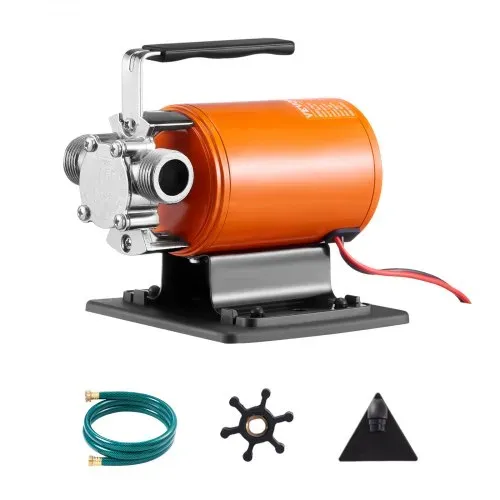 VEVOR Wassertransferpumpe, 12 V DC, 360 GPH, 1/10 PS, tragbare elektrische Mehrzweckpumpe, 1,8 m Saugschlauch, Laufrad, Saugsieb, für Garten, Pool, Teich, Aquariumentwässerung – Bild 8