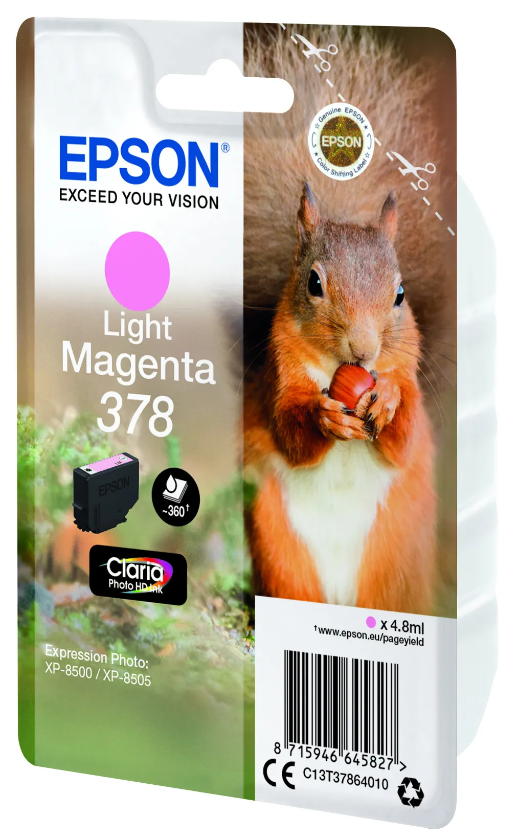 Epson Squirrel Singlepack Light Magenta 378 Claria Photo HD Ink – Bild 3