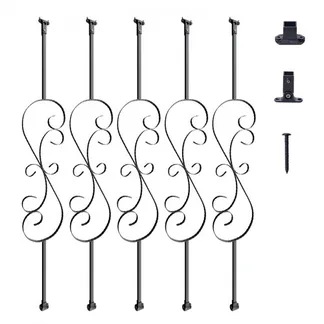 VEVOR Geländerstab Torstab Zierstab Zaunstab Verzinkter Stahl 185 x 20 x 1118 mm Balusters Treppenstab Treppensprossen Mattschwarz Ideal für Treppen und Handläufe im Innenbereich VEVOR Geländerstab Torstab Zierstab Zaunstab Verzinkter Stahl 185 x 20 x 1118 mm Balusters Treppenstab Treppensprossen Mattschwarz Ideal für Treppen und Handläufe im Innenbereich