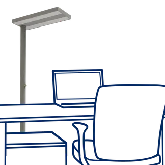 LED-Schreibtisch-Stehleuchte ROLF KERN Smart, dimmbar, Aluminium/Acryl LED-Schreibtisch-Stehleuchte ROLF KERN Smart, dimmbar, Aluminium/Acryl