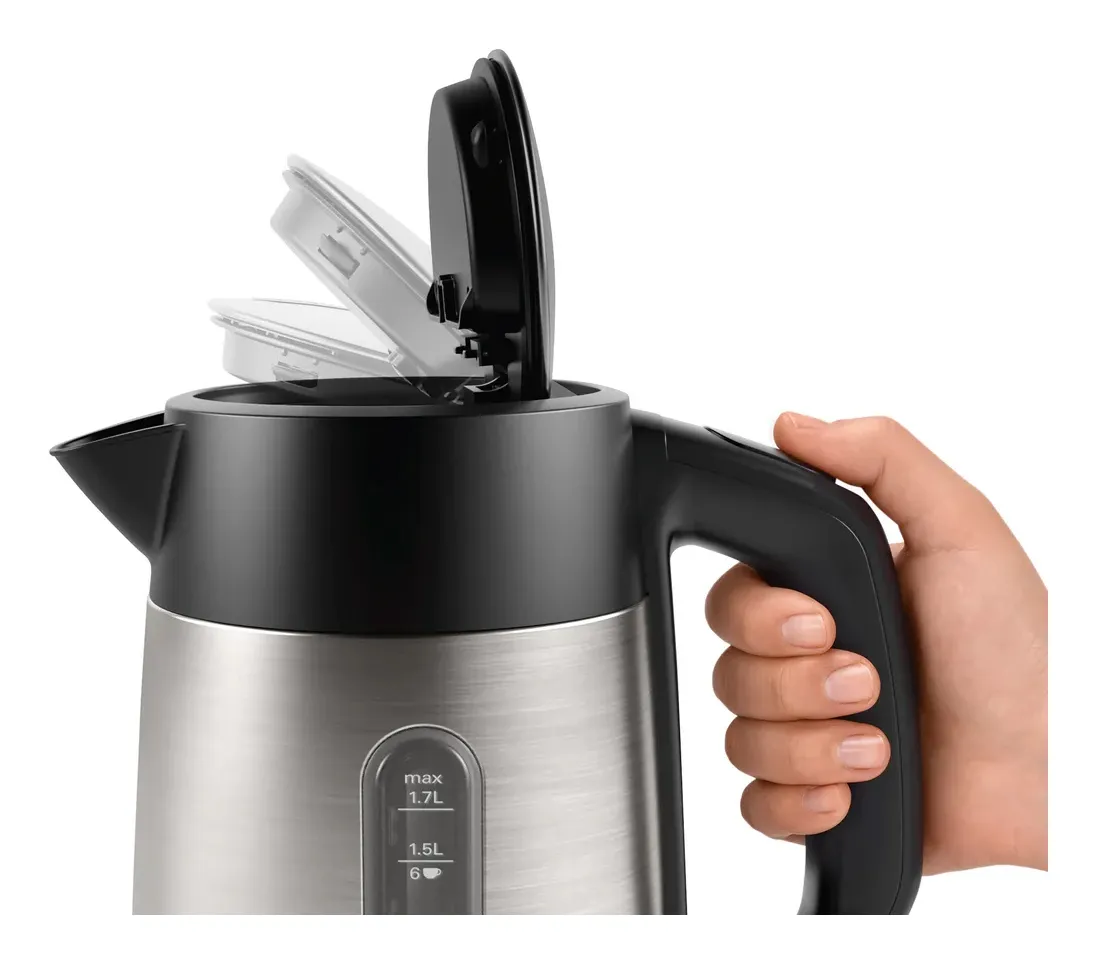 Bosch TWK4P440 Wasserkocher 1,7 l 2400 W Schwarz, Edelstahl – Bild 4