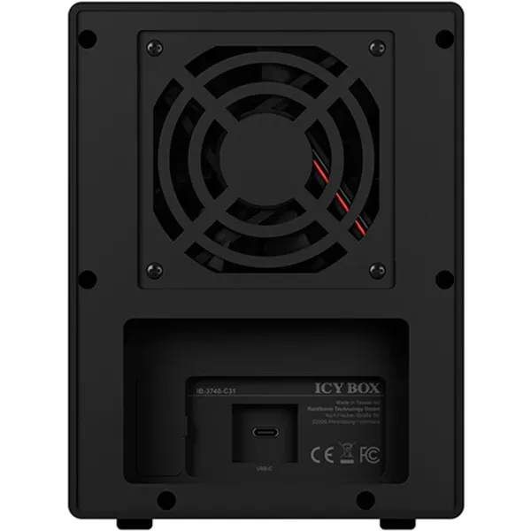 ICY BOX IB-3740-C31, Externes 4-fach Single Mode System für 3,5" SATA I/II/III Festplatten, USB 3.1 Gen2, Type-C Host – Bild 4