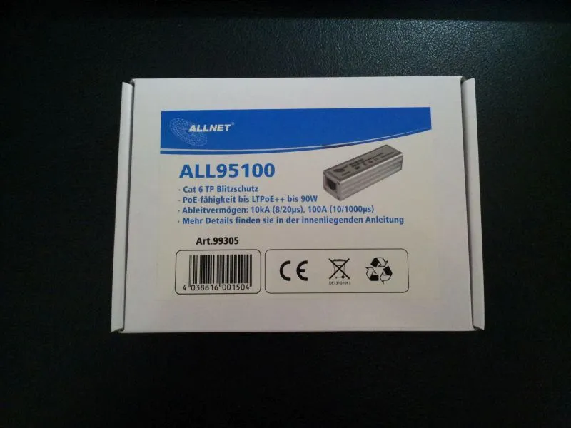 ALLNET TP Cat 6 Überspannungs-/Blitzschutz Surge Protector ALL95100 – Bild 5