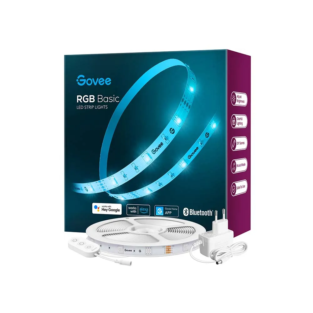 Govee RGB LED Stripe Basic Intelligenter Leuchtstreifen Wi-Fi/Bluetooth Govee RGB LED Stripe Basic Intelligenter Leuchtstreifen Wi-Fi/Bluetooth