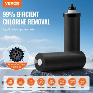 VEVOR Schwerkraft Wasserfiltersystem Edelstahl Arbeitsplattensystem 7+8,5L Wasserfiltrationssystem, reduziert Blei und bis zu 99 % Chlor, mit 2 Kohlefiltern und Wasserstandshahn, Camping Wohnmobil VEVOR Schwerkraft Wasserfiltersystem Edelstahl Arbeitsplattensystem 7+8,5L Wasserfiltrationssystem, reduziert Blei und bis zu 99 % Chlor, mit 2 Kohlefiltern und Wasserstandshahn, Camping Wohnmobil