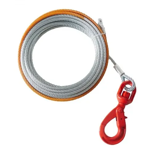 VEVOR Anschlagseil 9,5 mm x 15,2 m Stahlseil 67,6 kN Bruchfestigkeit des Kabels Forstseil mit Drehhaken Hebeseil Drahtseil Abschleppseil Ideal für ATVs UTVs Autos SUVs oder große Geländewagen – Bild 8