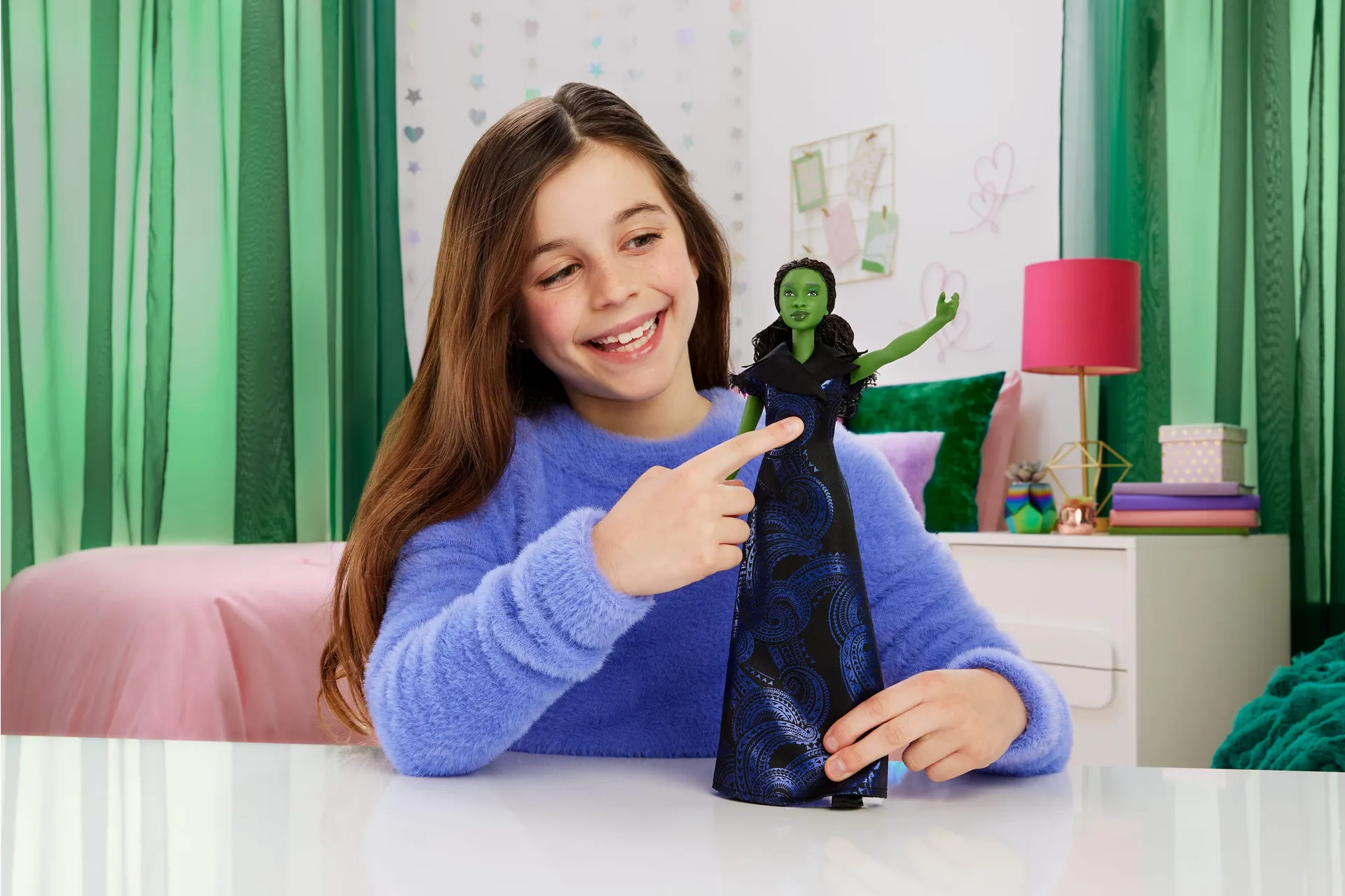 Mattel Wicked: For Good von Universal Pictures Elphaba-Puppe, filmgetreues Outfit, singt „For Good“ – Bild 3