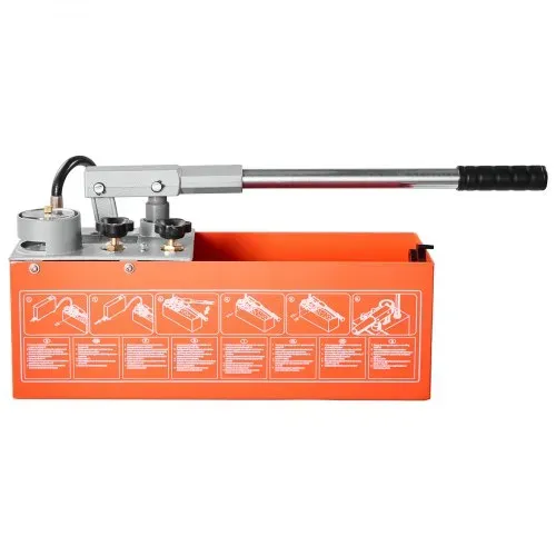 VEVOR Hydraulische Abdrückpumpe Druckprüfpumpe 11,36 L 0-50 bar Doppelventil, Handdruckpumpe mit Manometer und Tank, für Rohrleitungen, Wasserleitungen, Heizungen, Druck- und Leckprüfung – Bild 10