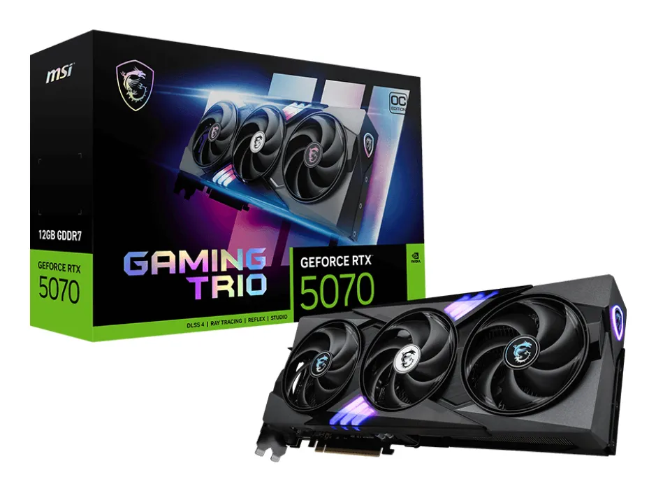 MSI GAMING GeForce RTX 5070 12G TRIO OC NVIDIA 12 GB GDDR7 MSI GAMING GeForce RTX 5070 12G TRIO OC NVIDIA 12 GB GDDR7
