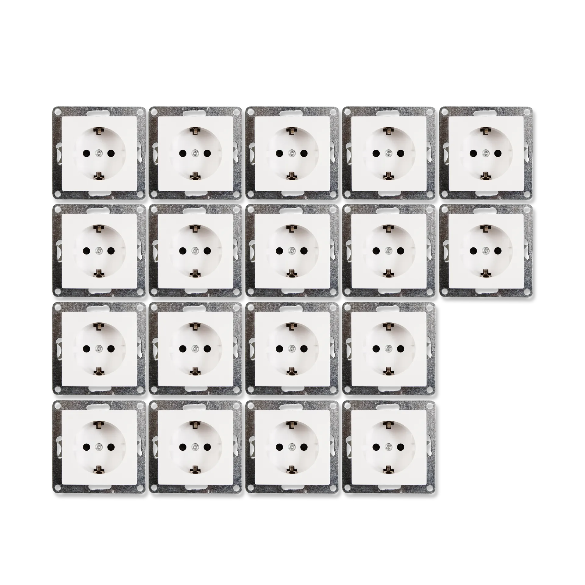 Schutzkontakt-Steckdose McPower “Flair“ 250V~/16A, Einsteckschutz, 18er-Pack Schutzkontakt-Steckdose McPower “Flair“ 250V~/16A, Einsteckschutz, 18er-Pack