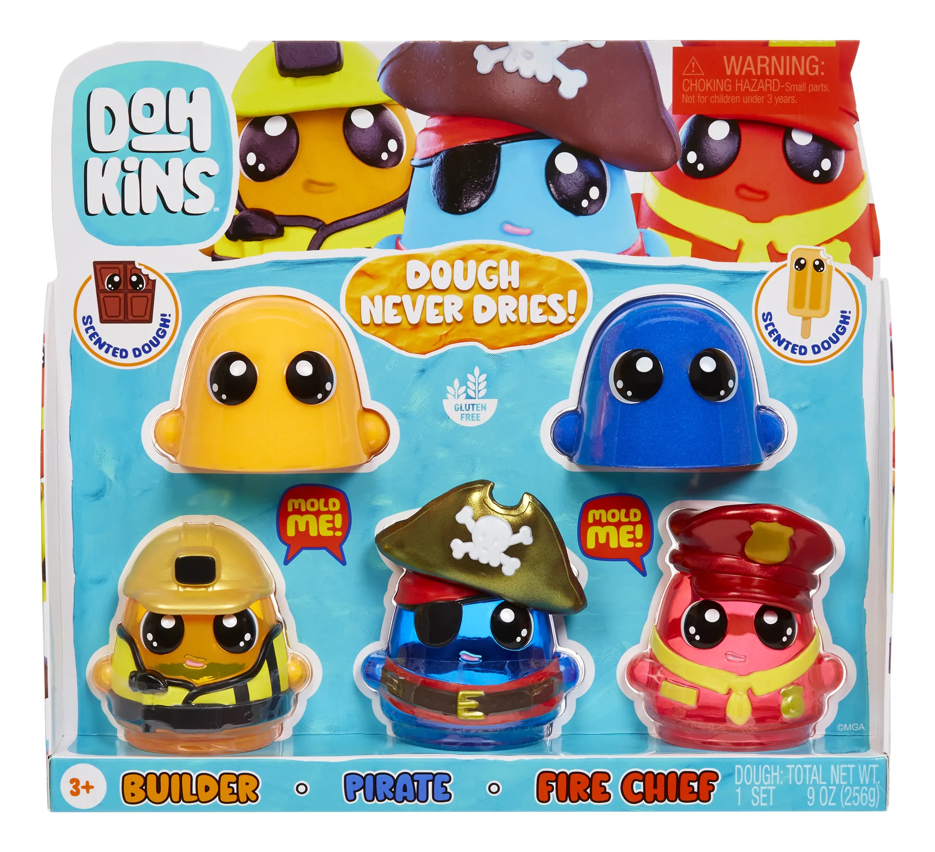 MGA Entertainment DohKins Hero Pack - Assortment 1 Modellierton 255 g Mehrfarbig – Bild 7