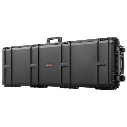 VEVOR Waffenkoffer mit Hartschale für Langwaffen, abschließbarer Gewehrkoffer mit vorgeschnittenen Schaumstoffen, Langwaffenkoffer Waffenaufbewahrung rollbar IP67 wasserfest, 139,1 x 43,5 x 18,8 cm Schwarz – Bild 9
