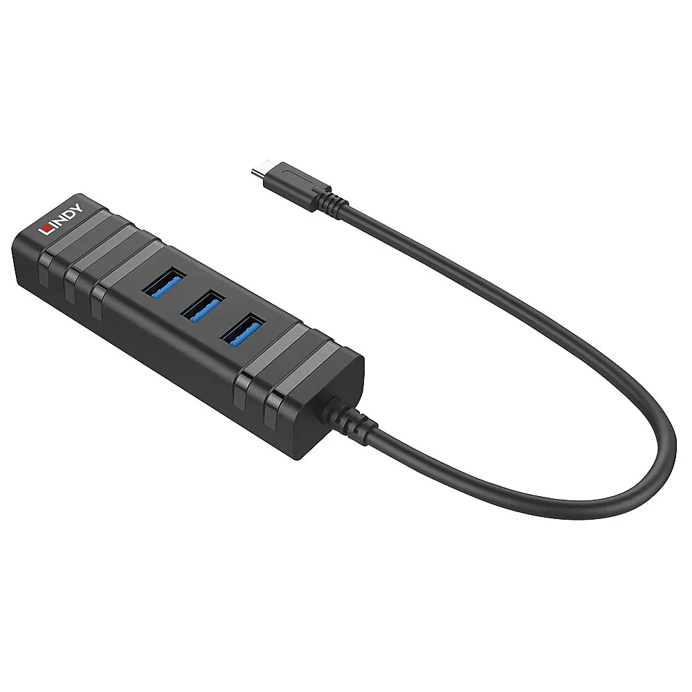 Lindy 43249 Schnittstellen-Hub USB 3.2 Gen 1 (3.1 Gen 1) Type-C 5000 Mbit/s Schwarz – Bild 3