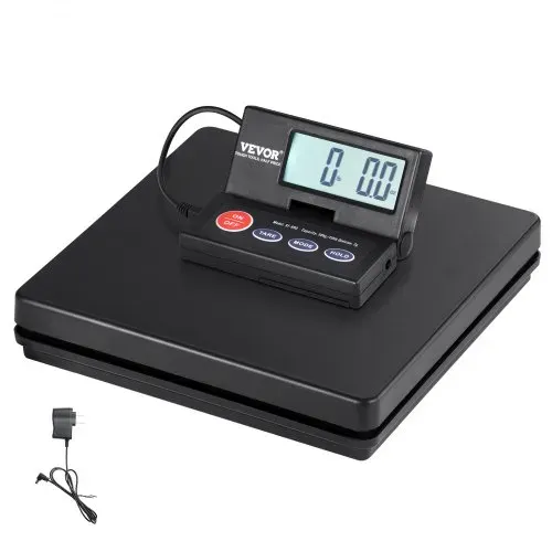 VEVOR Plattformwaage 10g-50kg Paketwaage 2g Genauigkeit Digitalwaage kg/lbs/lbs:oz/g Zählwaage 250x250x43mm ABS-Gehäuse Tara-/Hold-Funktionen AC/DC-Netzteil Industriewaage Briefwaage Waage – Bild 8