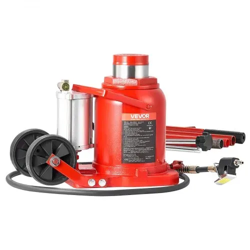 VEVOR pneumatischer Flaschenwagenhebr Wagenheber 50 t 265–410 mm Hubbereich, lufthydraulischer/manueller Stempelwagenheber Wagenheber mit Pumpe für SUV Pickup Lkw Wohnmobil Autoreparatur Rot VEVOR pneumatischer Flaschenwagenhebr Wagenheber 50 t 265–410 mm Hubbereich, lufthydraulischer/manueller Stempelwagenheber Wagenheber mit Pumpe für SUV Pickup Lkw Wohnmobil Autoreparatur Rot