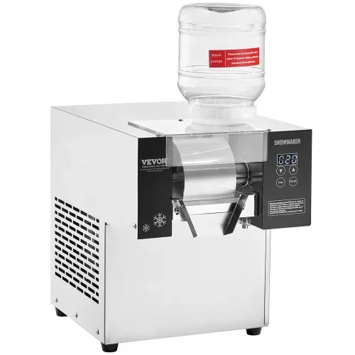 VEVOR Kommerzielle Schneeflocken-Eismaschine Schneeeisbereiter, 125 kg/24 h Schneeflocken-Eismaschine, Edelstahl-Eisrasierer, elektrischer Schneekegel-Maker mit Luftkühlsystem & Touch-Screen – Bild 9