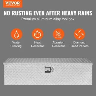 VEVOR 990 x 330 x 254 mm Werkzeugkasten für Lkw-Ladefläche, Abschließbar 83 L Truckbox Werkzeugbox Aufbewahrungs-Werkzeugkasten, 39 kg Tragfähigkeit Werkzeugkiste Organizer für Wohnmobil, PKW usw. VEVOR 990 x 330 x 254 mm Werkzeugkasten für Lkw-Ladefläche, Abschließbar 83 L Truckbox Werkzeugbox Aufbewahrungs-Werkzeugkasten, 39 kg Tragfähigkeit Werkzeugkiste Organizer für Wohnmobil, PKW usw.
