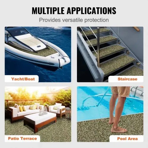 VEVOR Bootsbodenbelag, EVA-Schaum-Bootsdeck, 2400 x 600 x 6 mm, rutschfester, selbstklebender Bodenbelag, 28800 cm², 2 Rollen Marineteppich für Boote, Yachten, Pontons, Kajakdecks – Bild 5
