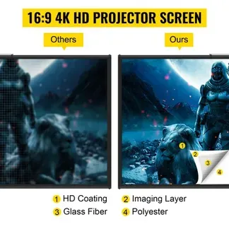 VEVOR 16:9 Beamer Leinwand Stativ 4K HD Projektionsleinwand Rolloleinwand Projektionsfläche 133x76cm Präsentationswand Höhe von 200-250cm einstellbar ideal für Heimkino Tagungen Hochzeiten Schulungen VEVOR 16:9 Beamer Leinwand Stativ 4K HD Projektionsleinwand Rolloleinwand Projektionsfläche 133x76cm Präsentationswand Höhe von 200-250cm einstellbar ideal für Heimkino Tagungen Hochzeiten Schulungen