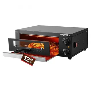 VEVOR elektrischer Pizzaofen, 30 cm Tischpizzaofen 25-300 °C, 1450 W, Pizzaofen mit Zeit- und Temperaturregelung & zwei Heizrohren, Grillrost, für Küche und Gastronomie VEVOR elektrischer Pizzaofen, 30 cm Tischpizzaofen 25-300 °C, 1450 W, Pizzaofen mit Zeit- und Temperaturregelung & zwei Heizrohren, Grillrost, für Küche und Gastronomie