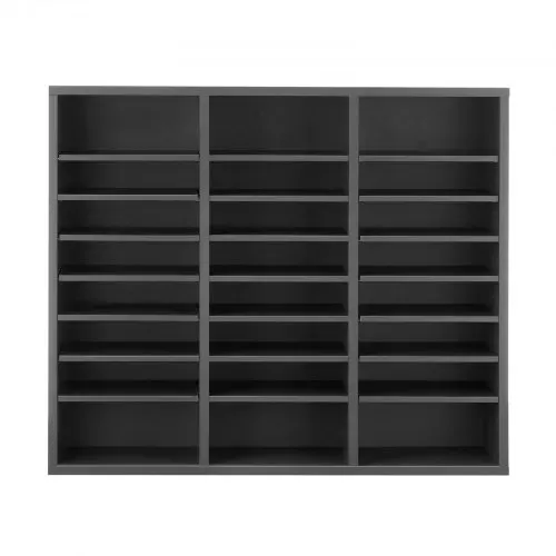VEVOR Literatur-Organizer Dokumentenablage mit 24 Fächern & einstellbaren Regalen, Aktensortierer Briefablage Dokumentenlager aus Spanplatten und MDF, Aufbewahrung für Büro Klassenzimmer grau – Bild 9