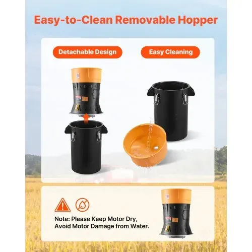 VEVOR Elektrische Getreidemühle 25 L, Gewürzmühle 600 W, Gewürzmühle mit verzinkten & scharfen Klingen, Pulverisiermaschine für Trockenes Getreide Gewürze Müsli Kaffee Mais 390x320x815 mm – Bild 5