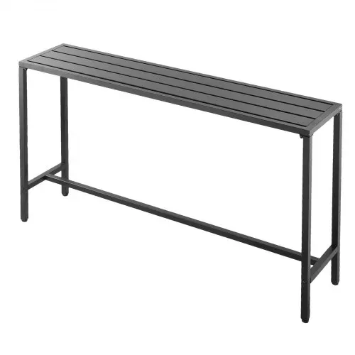 VEVOR Bartisch, 1600 x 375 x 980 mm, Bistrotisch, Stehtisch mit Metallgestell, rechteckige Esstische, Küchentisch, Tresentisch, Partytisch, Gartenmöbel für Balkon, Garten, Poolrand – Bild 10