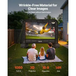 VEVOR aufblasbare Filmleinwand Projektion Beamer Leinwand aus 600D, Projektionsleinwand mit tragbarer Aufbewahrungstasche, 16:9, Filmprojektion für Heimkino Mottoparty Poolspaß (328 x 130 x 251 cm) VEVOR aufblasbare Filmleinwand Projektion Beamer Leinwand aus 600D, Projektionsleinwand mit tragbarer Aufbewahrungstasche, 16:9, Filmprojektion für Heimkino Mottoparty Poolspaß (328 x 130 x 251 cm)