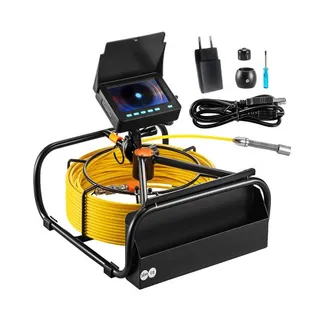 VEVOR Kanalkamera, 98 ft/30 m, 4,3-Zoll-Abflussinspektionskamera mit Beleuchtung – 6 einstellbare LEDs, 16 GB Karte, 3-facher Zoom und 8500 mAh Hochleistungsakku, IP68 wasserdichte Sanitärkamera für Abwasserrohre VEVOR Kanalkamera, 98 ft/30 m, 4,3-Zoll-Abflussinspektionskamera mit Beleuchtung – 6 einstellbare LEDs, 16 GB Karte, 3-facher Zoom und 8500 mAh Hochleistungsakku, IP68 wasserdichte Sanitärkamera für Abwasserrohre