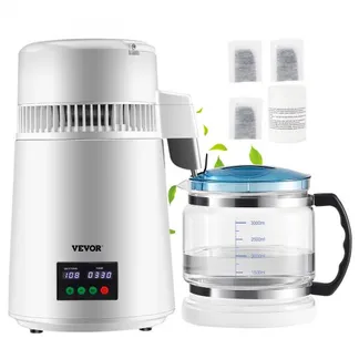 VEVOR 4 L Wasser Destilliergerät 750 W Destillierer Edelstahl Wasserdestilliergerät Reine Wasser Distiller mit Glaskanne, Wasserdestilliergerät 1 L/Std. Doppelte Temperaturanzeige Wasser Distiller VEVOR 4 L Wasser Destilliergerät 750 W Destillierer Edelstahl Wasserdestilliergerät Reine Wasser Distiller mit Glaskanne, Wasserdestilliergerät 1 L/Std. Doppelte Temperaturanzeige Wasser Distiller
