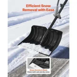 VEVOR Schneeschaufel, 455×320 mm Schneeräumer mit D-förmigen Griffen und Hilfsgriff, Schneeschippe, Schneeschüppe, leichtes Schneeräumwerkzeug für Garten, Auto, Camping im Freien VEVOR Schneeschaufel, 455×320 mm Schneeräumer mit D-förmigen Griffen und Hilfsgriff, Schneeschippe, Schneeschüppe, leichtes Schneeräumwerkzeug für Garten, Auto, Camping im Freien