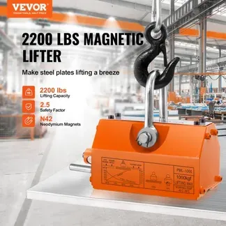 VEVOR Lasthebemagnet Kranmagnet (1000 kg Tragfähigkeit, 2500 kg Zugkraft, -40 bis 80 ℃), 12 Stk. Magnete Handgesteuertes Gabelanheben Magnetlifter Magnetheber Gelb Neodymium Lifting Magnet Werkzeug VEVOR Lasthebemagnet Kranmagnet (1000 kg Tragfähigkeit, 2500 kg Zugkraft, -40 bis 80 ℃), 12 Stk. Magnete Handgesteuertes Gabelanheben Magnetlifter Magnetheber Gelb Neodymium Lifting Magnet Werkzeug