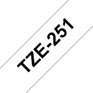 Brother TZE-251 Etiketten erstellendes Band Schwarz auf weiss Brother TZE-251 Etiketten erstellendes Band Schwarz auf weiss