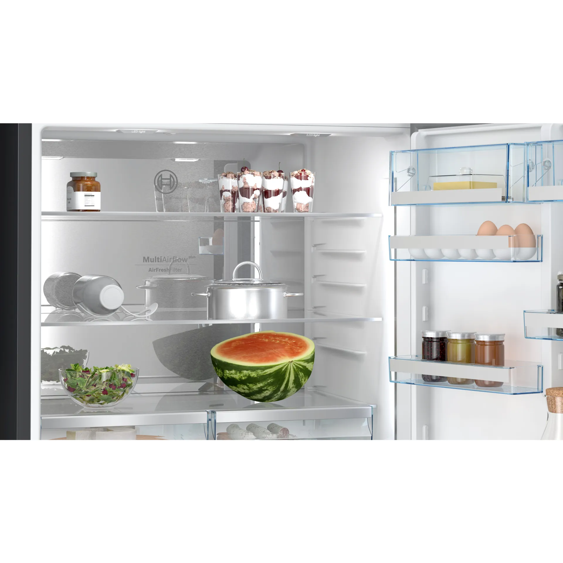 Bosch Serie 8 KGP86AXB0N Kühl- und Gefrierkombination Freistehend 621 l Schwarz, Edelstahl – Bild 4