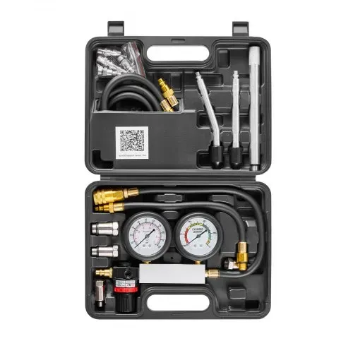 VEVOR Druckverlustprüfer für Motorenzylinder 0-100 psi Manometerbereich, Zylinderdrucktester mit 4 Adaptern & 2 Metallrohren, Kraftfahrzeug Kompressionsprüfset Druckprüfung und Leckratenmessung – Bild 9