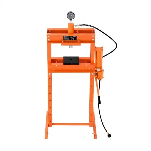 VEVOR hydraulische Werkstattpresse 20 t (H-Rahmen) mit Pressplatte, einstellbare Hydraulikpresse (Max. Zylinder 14 cm) mit Dreieckstütze, geeignet zum Biegen & Richten & Stanzen Orange – Bild 8