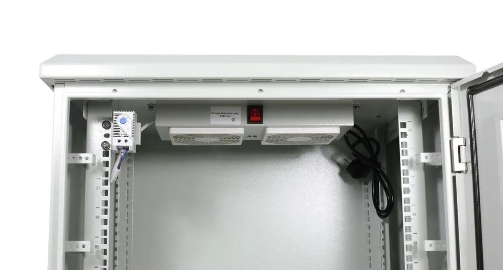 ALLNET 19″Wandgehäuse, 6HE, T488mm, Lichtgrau, IP55, SO-Serie, incl. 2-Fach Lüftereinheit ALLNET 19″Wandgehäuse, 6HE, T488mm, Lichtgrau, IP55, SO-Serie, incl. 2-Fach Lüftereinheit