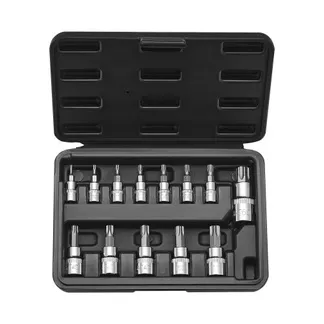 VEVOR Torx Bohrer Steckschlüsselsatz 13-tlg. Stern T8–T60, S2-Legierungsstahl & Cr-V-Stahl, 1/4 Zoll & 3/8 Zoll & 1/2 Zoll Antriebe, mit Aufbewahrungskoffer, Torx-Steckschlüssel für Autoreparatur VEVOR Torx Bohrer Steckschlüsselsatz 13-tlg. Stern T8–T60, S2-Legierungsstahl & Cr-V-Stahl, 1/4 Zoll & 3/8 Zoll & 1/2 Zoll Antriebe, mit Aufbewahrungskoffer, Torx-Steckschlüssel für Autoreparatur