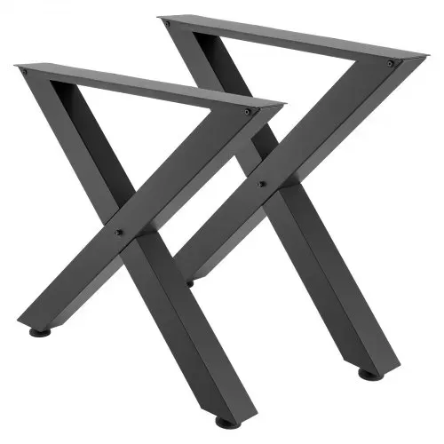 VEVOR Tischkufen 2er-Set 760x750 mm, X-Förmige Tischuntergestell 1000 kg, Tischbeine Kohlenstoffstahl, Möbelfüße, Tischgestell, Tischfüße für Schreibtische, Couchtische, Esstische, Schwarz – Bild 9