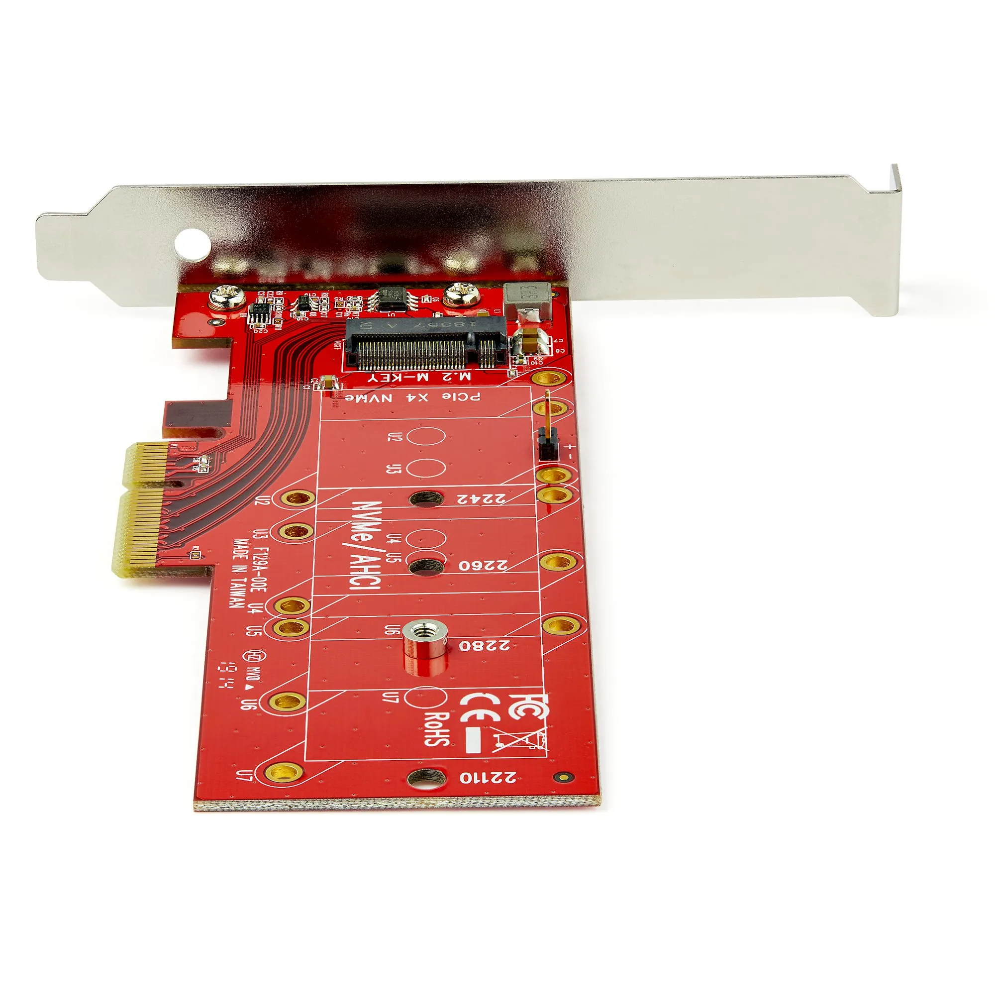 StarTech.com M2 PCIe SSD Adapter - x4 PCIe 3.0 NVMe / AHCI / NGFF / M-Key - Niedrigprofil und Vollprofil - SSD PCIe M.2 Adapter – Bild 4