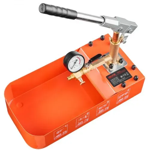 VEVOR Hydraulische Abdrückpumpe Druckprüfpumpe 7,57 L 0-50 bar Einzelventil, Handdruckpumpe mit Manometer und Tank, für Rohrleitungen, Wasserleitungen, Heizungen, Druck- und Leckprüfung – Bild 9