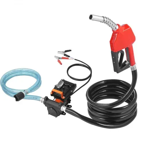 VEVOR Dieselpumpe, 12 V DC, 15 GPM, 1/4 PS, tragbare elektrische Kraftstoffpumpe mit automatischer Abschaltung der Pistole, Einlass- & Auslassschlauch für Benzin, Diesel, Kerosin, Methanol-Mischungen – Bild 9
