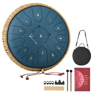 VEVOR Zungentrommel, Ø305 mm, 13 Töne, Regentrommel, C-Dur, mit Notenbuch & Schlägeln, Perkussionsinstrument für Meditation, Yoga & musikalische Anfängerausbildung, Steel Tongue Drum Marineblau VEVOR Zungentrommel, Ø305 mm, 13 Töne, Regentrommel, C-Dur, mit Notenbuch & Schlägeln, Perkussionsinstrument für Meditation, Yoga & musikalische Anfängerausbildung, Steel Tongue Drum Marineblau