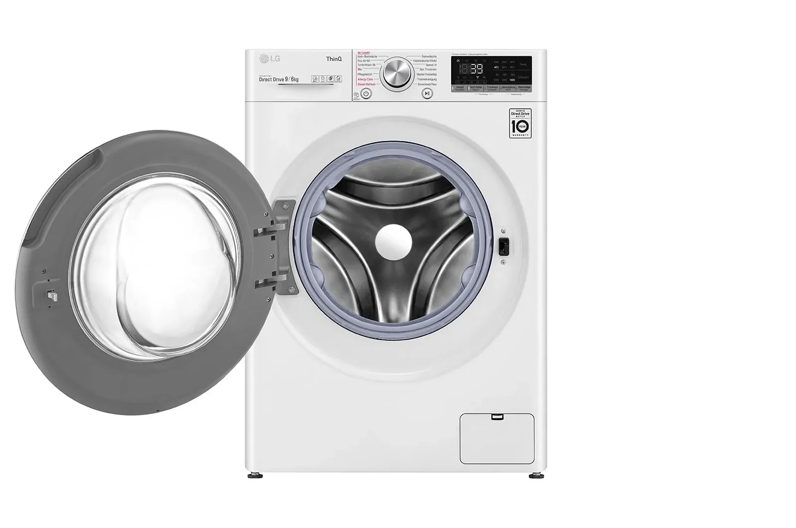 LG V7WD96H1A Waschtrockner Freistehend Frontlader Weiß – Bild 2