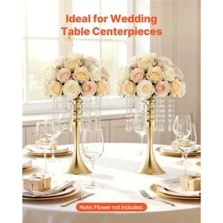 VEVOR 20 Stk. Hochzeitsvasen Tafelaufsatz Blumenvasen für Hochzeit 33,5 cm Hoch, Metall Tafelaufsatz Vasen mit Blumenständern Kristalldeko, Tischvase für Hochzeiten Party Jubiläumsfeier Zeremonie, Gold VEVOR 20 Stk. Hochzeitsvasen Tafelaufsatz Blumenvasen für Hochzeit 33,5 cm Hoch, Metall Tafelaufsatz Vasen mit Blumenständern Kristalldeko, Tischvase für Hochzeiten Party Jubiläumsfeier Zeremonie, Gold