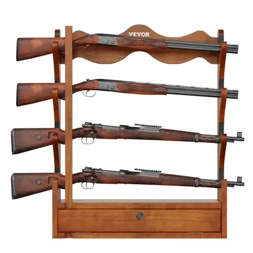 VEVOR Waffenregal zur Waffenaufbewahrung, 4 Gewehre Gewehrhalter Waffentresor-Zubehör für Gewehre & Schrotflinten, Waffenhalter im Waffenschrank, Schrotflinten-Gewehrauflage 60 kg Gewichtskapazität – Bild 9